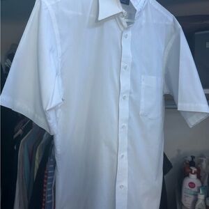 Stafford White Casual Button Down Shirt